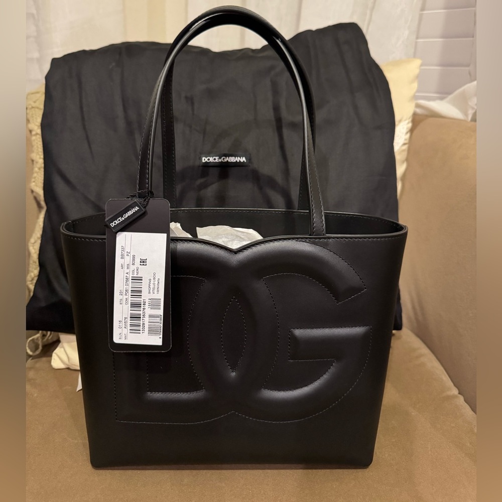 Dolce & Gabbana Black Embossed Leather Bag